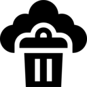 ui,remove,delete,cloud,trash,bin,rubbish,dustbin,paper bin,junk
